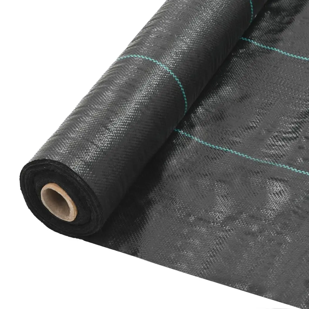 vidaXL Weed Membrane, Landscape Fabric, Weed Block Mat, Weed Control Cloth for Garden Underlayment Agriculture Outdoor Projects, PP 6.6'x16.4'Black 45225