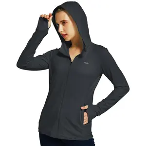 Willit Women's UPF 50+ Sun Protection Shirts UV Long Sleeve Zip Hoodies SPF Lightweight Jacket Pockets Hiking workout flexible