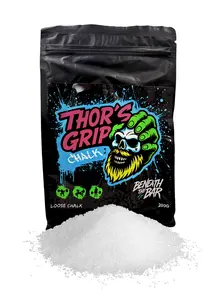 Thor's Grip Powder Chalk 200g Gym Grade Magnesium Carbonate for Lifting & Climbing Ultra-fine Loose Chalk No Clumps No Gimmicks