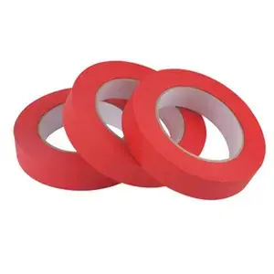 3 Pack Red Painters Tape 1 inch, Red Masking Tape 1 inch x 55 Yards x 3 Rolls (165 Total Yards)