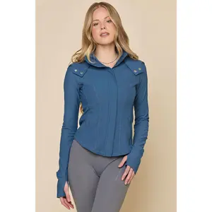 Corset Zip Jacket - Marine Blue Corset Zip Jacket - Marine Blue