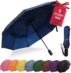 InnoLab Compact Windproof Travel Umbrella - Automatic Folding Umbrellas for Rain, Travel, and Compact Use - Small Portable Windproof Umbrellas for Men, Women, and Teenagers