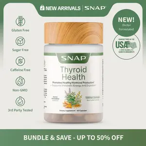Thyroid Health – Boost Energy, Metabolism & Hormone Balance – Helps with Fatigue, Mood & Digestion – L-Tyrosine + Zinc + Selenium – Non-Iodine Formula – 30 Day Supply – Clean, 3rd Party Tested