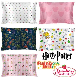 Jay Franco Satin Pillowcases featuring Harry Potter, Strawberry Shortcake, Rainbow Brite