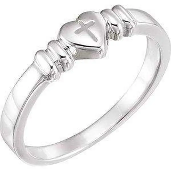 4 Heart & Cross Chastity Ring