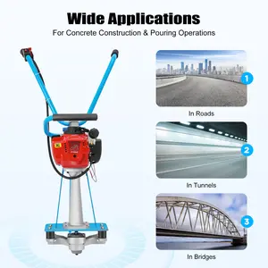 Gasoline Concrete Vibrating Machine Gas Powered 900W 260kg Force for Bridge Road Construction Gasoline Engine Concrete Compaction Tool Screed Not Included