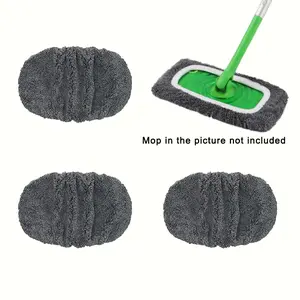 6pcs Reusable Wet Pads Refill for Swiffer Sweeper Mop, Dry Sweeping Cloths & Wet Mopping Cloths, Washable Microfiber Pads, 3 Pack