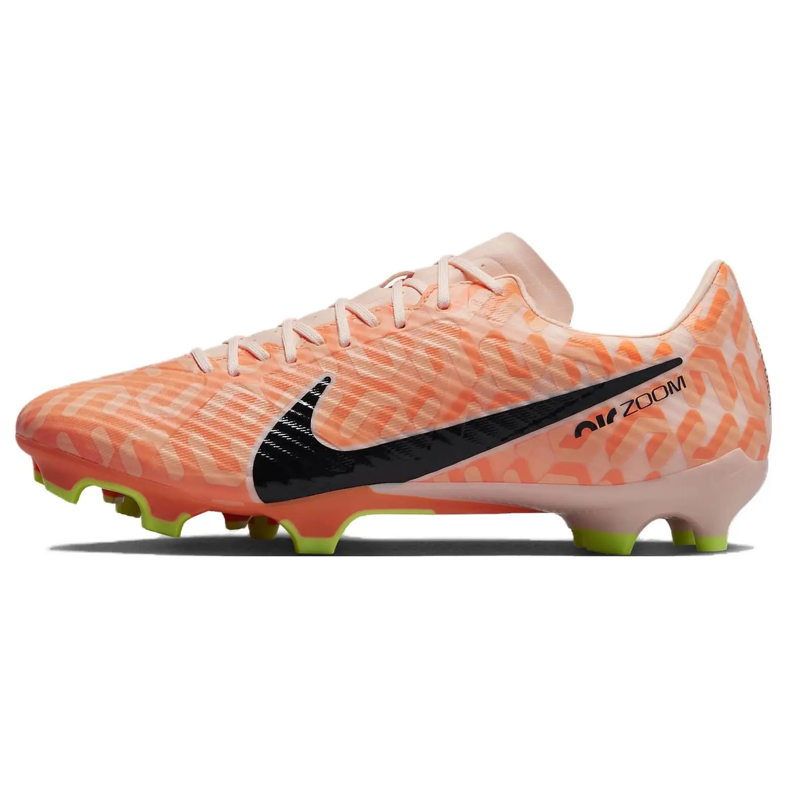 Unisex Nike Zoom Vapor 15 Academy FG Football Cleats - Round Toe, Breathable Shoes, Durable Fabric, Lace-Up Design for Artificial Grass, Orange & House White Casual Trainers (Maison Mihara)
