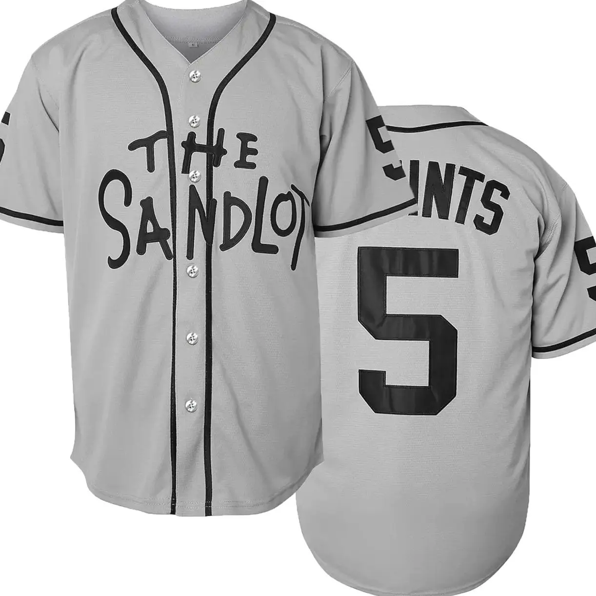 90s Sand Legend movie vintage baseball jersey, Classic Throwback Jersey, classic # 5 Squints embroidered retro button cardigan, suitable for movie enthusiasts and retro trend followers to collect Movie Jersey, Sports Jersey