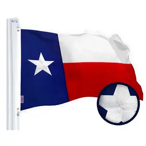 Texas State Flag 220GSM Embroidered Spun Polyester 3x5 Ft
