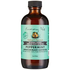 Sunny Isle Jamaican Black Castor Oil with Peppermint 4 oz
