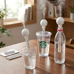 Portable Mini Humidifier Stick, Small Cordless Humidifying Wand for Water Bottle or Cup, Leak-Proof Humidifier for Travel, Airplane, Car,  Home Office Bedroom