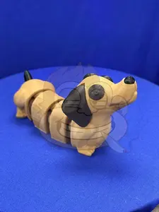 Weiner dog Flexi  - 3D Printed - Flexie - Weiner dog - brown