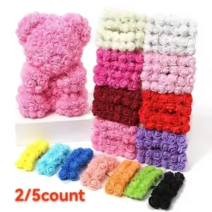144 mini artificial foam roses, Artificial Fake Flowers, with central decorations in various colors, and the flowers are soft and 3D, very suitable for holiday decoration and wedding accessories, diy crafts, flower arrangement and Valentine's Day packa