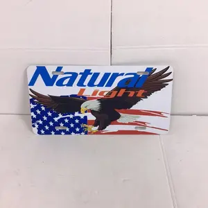 Natural Light Beer Metal License Plate