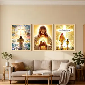 Jesus Night Light,4D LED Jesus Photo Frame Lamp, for Bedroom Living Room, Study Room Light Up Nights for Christian Wall Art Gifts Decor Religious