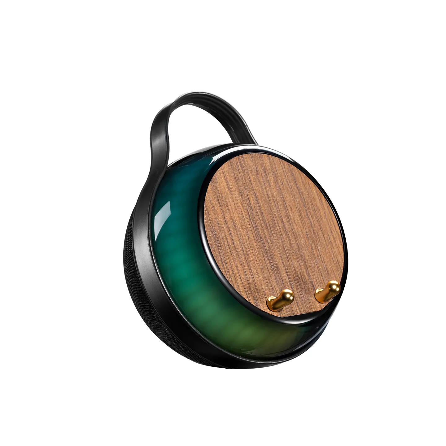 Wood Grain Bluetooth Speaker with Phone Stand & RGB Light, No Pairing Induction Speaker, Aesthetic Desk Decor Gift
