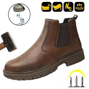 Foundry Grade Boots Splash Proof Smash Proof Breathable Safety Workwear for Men