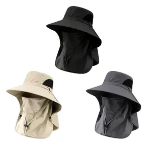 Sun Hat for Men Women with Neck Flap,UPF 50+ UV Protective Hiking Fishing Hats,Wide Brim Sun Hat for Women&Men