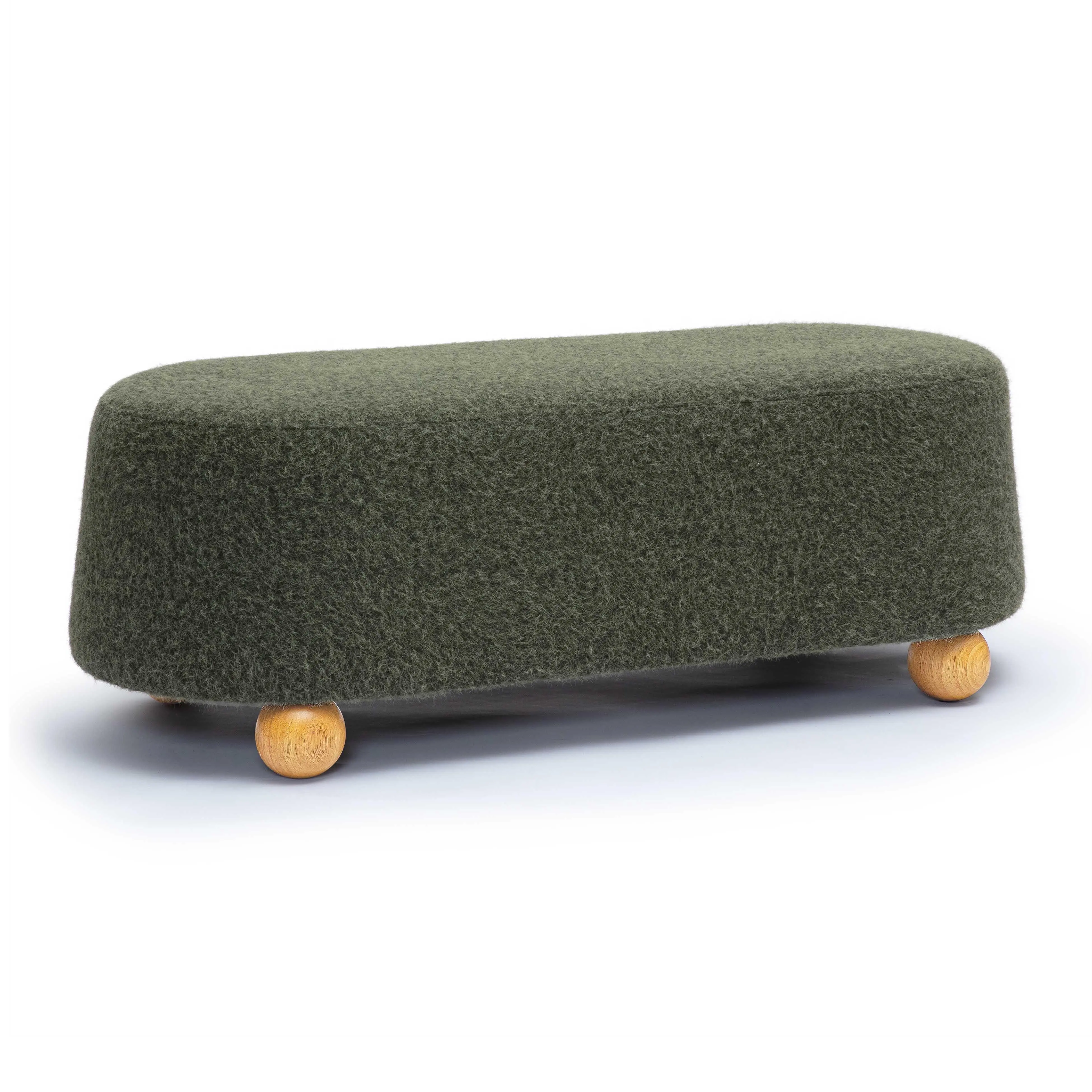 Jaine 48" Contract-Grade Faux Mohair Large Ottoman