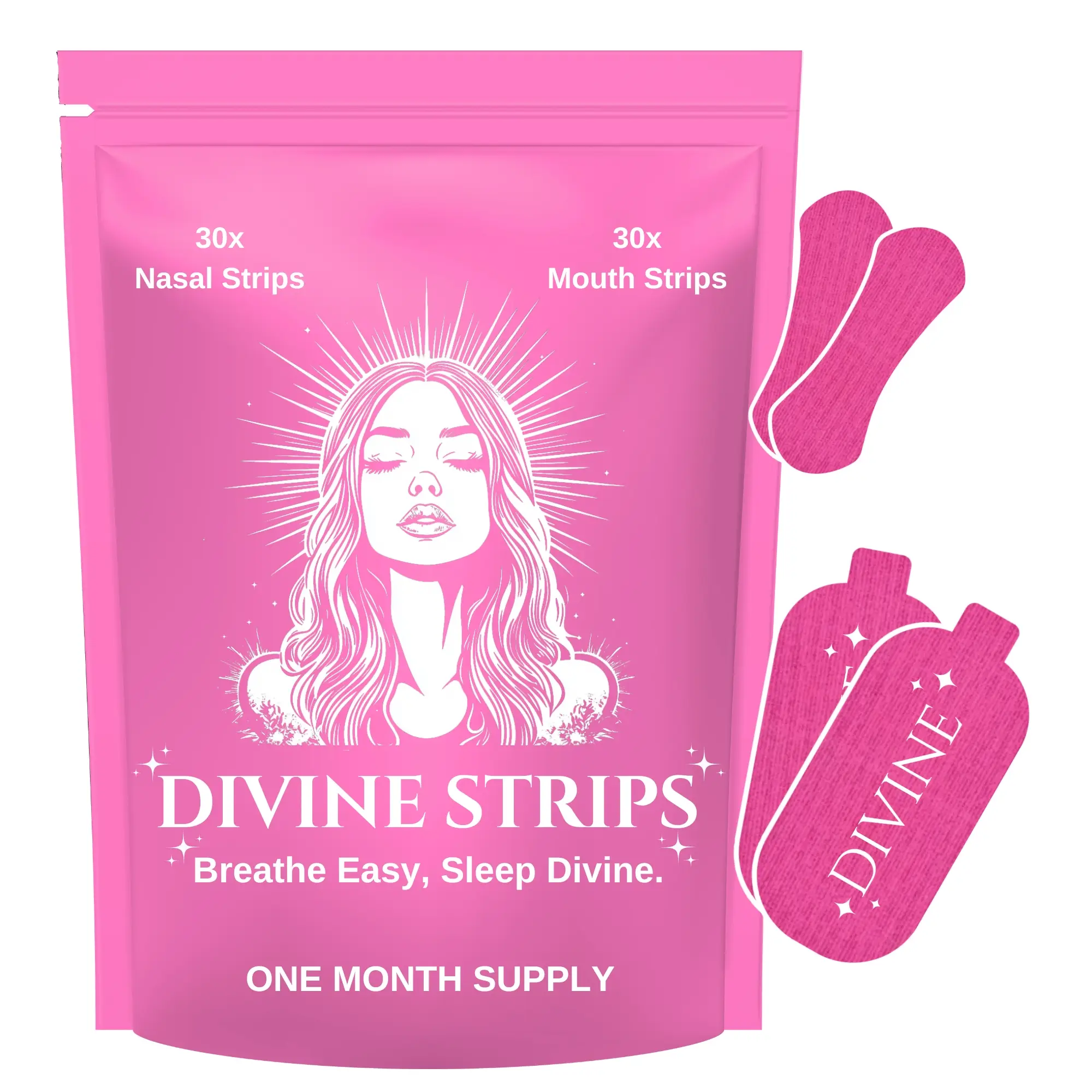 Divine Mouth Tape & Nose Strip Combo, for sleep, exercise, mouth tape, nose tape, strips, long lasting adhesive, yoga, gym, comfort Comfort Skincare C