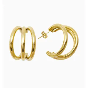 Sophia Triple Hoop Earrings