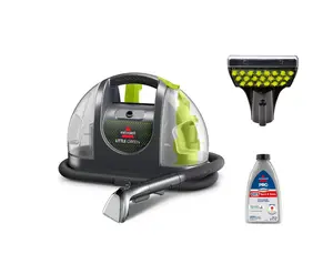BISSELL Little Green Portable Deep Cleaner, for Carpet, Upholstery, and Auto, Lightweight, Strong Suction, Large Tank Capacity, 3369, Green