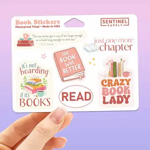 Book Sticker Sheet - Set of 6 Mini Reading Decals