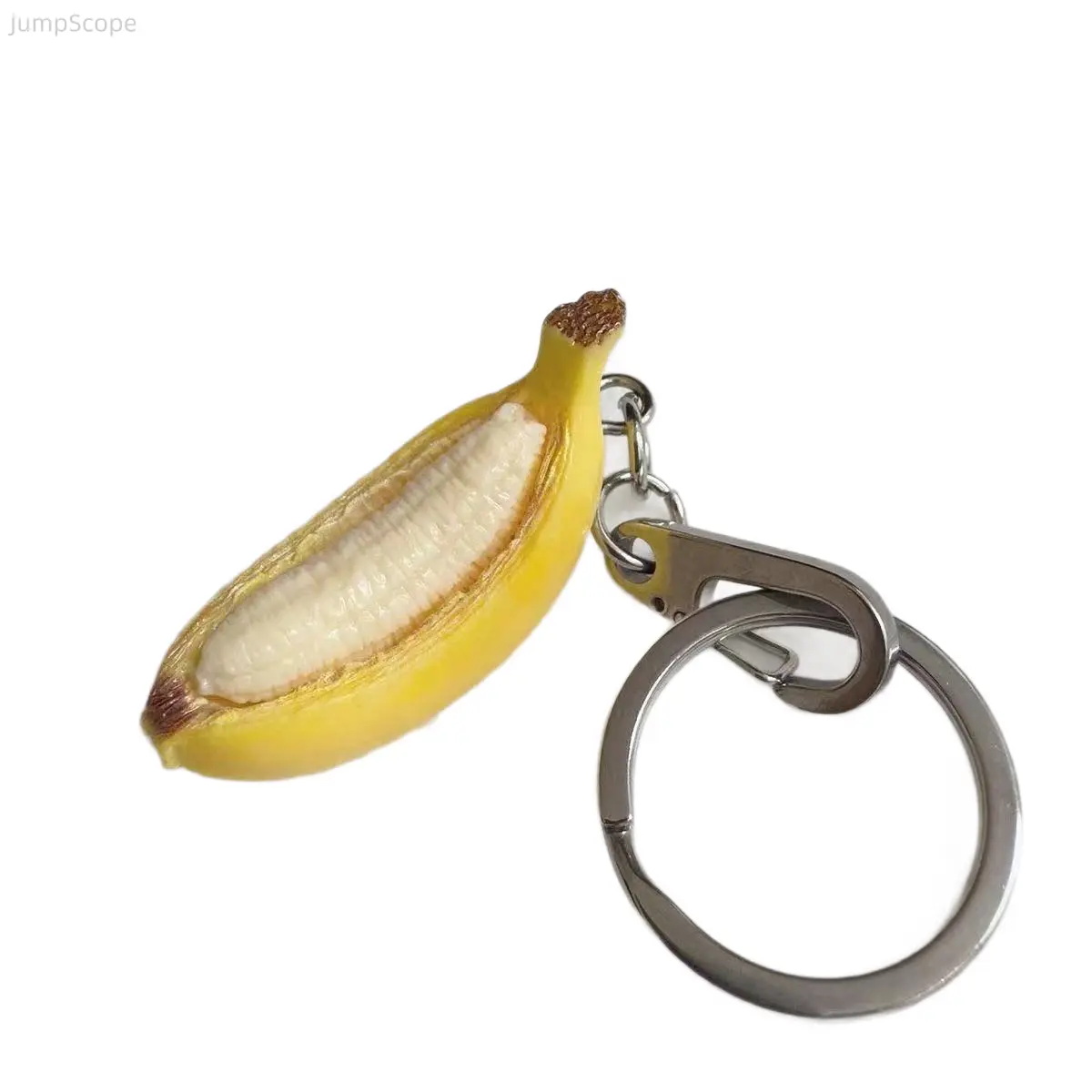 3D Simulation Peeled Banana Shape Keychain - Handmade Creative Charm, Unisex Backpack-Bag Accessory, Leisure Indoor Recreation Gift for Students