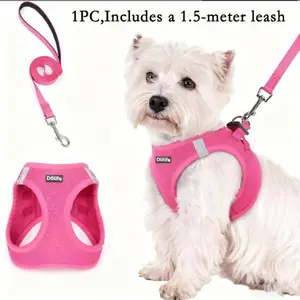 Step-In Dog Harness and Leash Set, Walking Harness, Breathable Mesh, Reflective, Soft Lightweight Pet Vest, Suitable for Small Dogs and Puppies