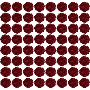 64PCS Burgundy Hydrangea Artificial Flowers, Silk Hydrangea Heads with Stems, Fake Flowers for DIY Wedding Centerpiece, Home,, Baby Shower, Decoration (Burgundy)