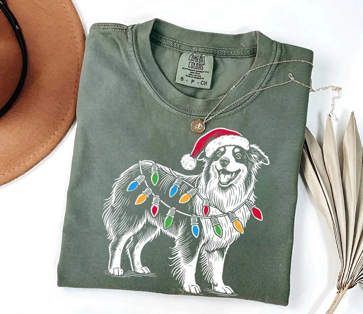 Comfort Colors Australian Shepherd Christmas Shirt, Aussie Dog Mom Gift, Funny Xmas Dog T-Shirt, Xmas Dog Lover Tshirt
