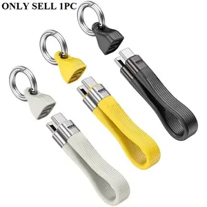Portable Keychain 240W 40Gbps USB4 Short USB C To USB C Electronic Cable Fast Charging Type C Data Transfer 8K Data Charge Extension Cable, USB C Interface, for Mobile Cellphone Smartphone Devices