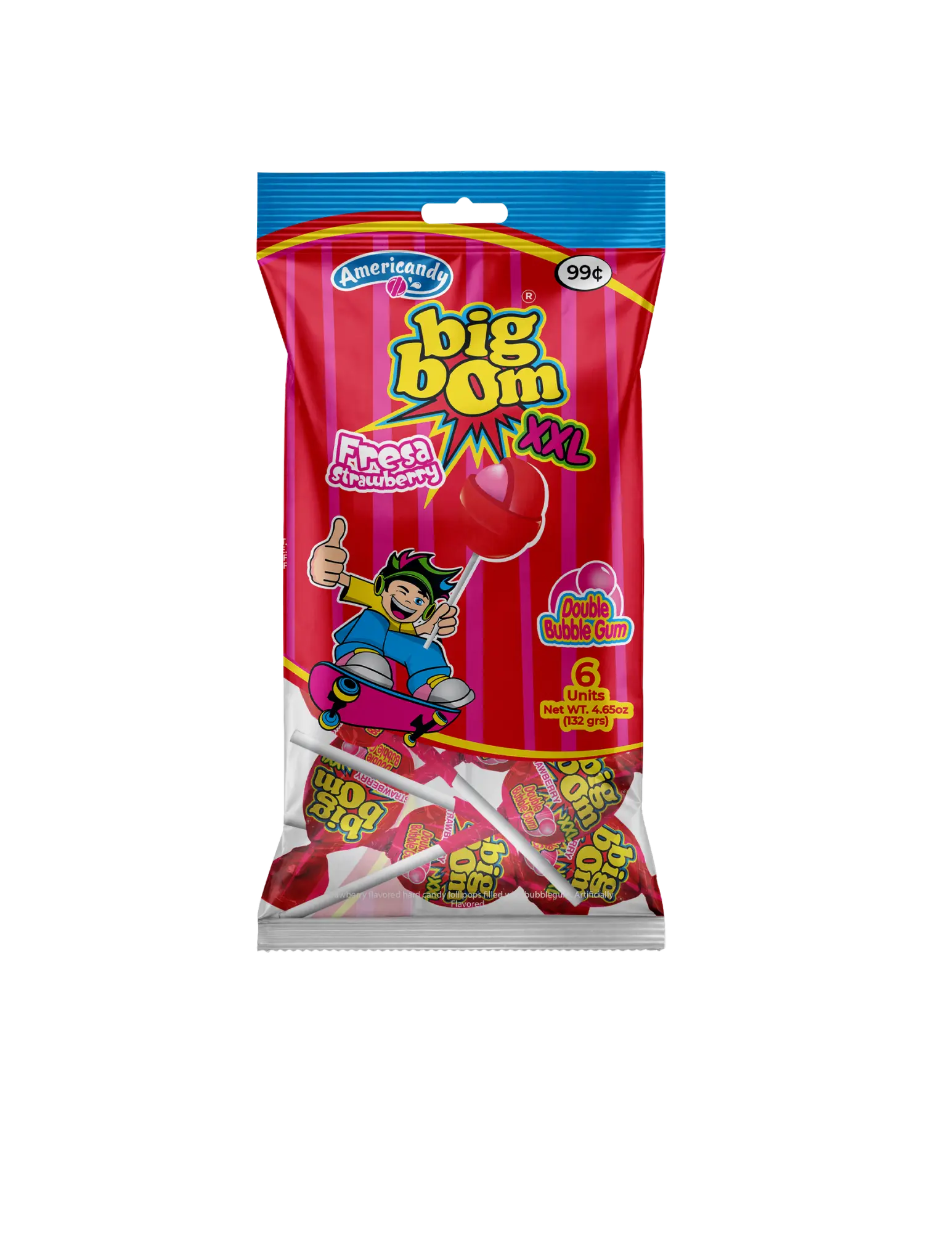 strawberry packs Double Bubble Gum Center
