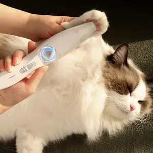Pet Hair Clipper Vacuum dog paw trimmer set Pet Grooming Clipper with Built in Vacuum USB Rechargeable No shipping fee Trimming Vacuuming eye ear brush 2-in-1 clipper care tool dogg rooming kit professional file geo or home groom cordless quiet Flea Comb