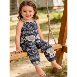 CPZVUCAK Baby Girls Boho Elephant Tops Harem Pants 2 Piece Outfits