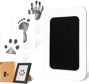 Clean-Touch Ink Pad Kit, Mess-Free Inkless Hand and Footprint Kit, Baby Foot Printing Kit, Cat and Dog Paw Print Kit, Suitable for Babies and Pets