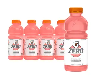 Gatorade Thirst Quencher Zero Sugar Sports Drink, Strawberry Kiwi, 20oz Bottles, 8 Pack, Electrolytes for Rehydration