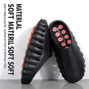 Couples’ slides, Y2K aesthetic massage slides, viral cloud slippers, comfortable streetwear shoes for summer