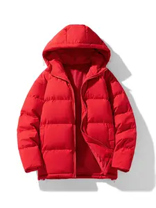 One piece winter thick hooded cotton jacket for men, casual windproof mountaineering suit, 2025 new warm bread jacket, down cotton jacket for men, unisex, handsome and versatile, no choice of occasions Coats