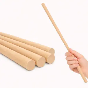 4 count  Dowel Rods - Large 3/4 x 24 Inch  Dowel Rods for DIY Projects Long Wooden Dowels for Crafts Poles  Dowel Sticks Smooth Unfinished Rod