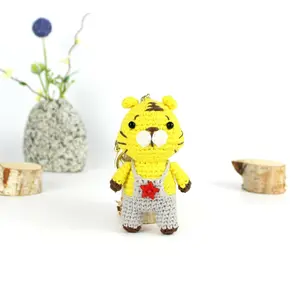 Handmade Crochet Tiger Amigurumi Bag Charm/ Keychain