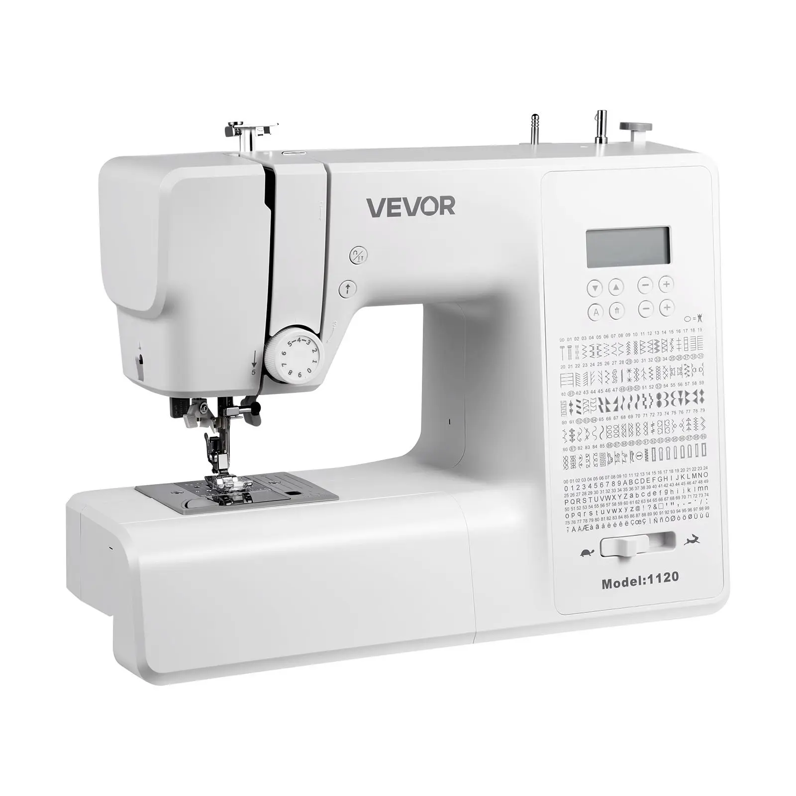 【DealsForYouDays】VEVOR Computerized Sewing Machine, 200 Stitch Applications, with LCD Screen, Foot Pedal and LED Light, Heavy-Duty Metal Frame, Digital Sewing Machine with Powerful Motor for Crafts and Mending