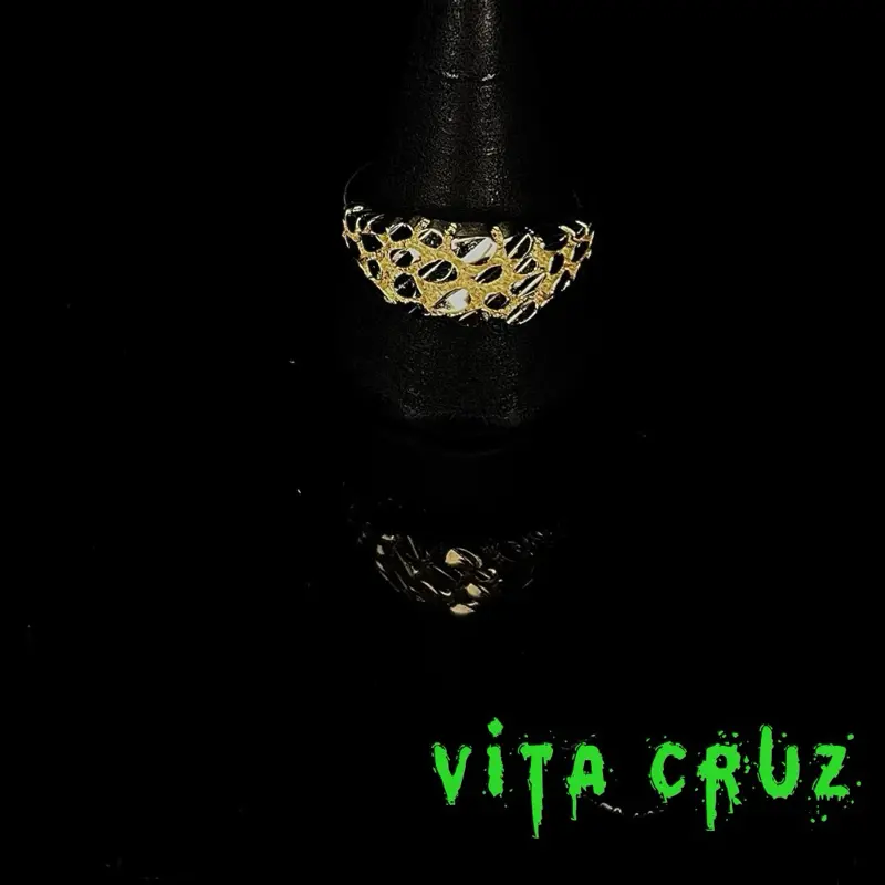 18k Gold Nugget Diamond Cut Ring