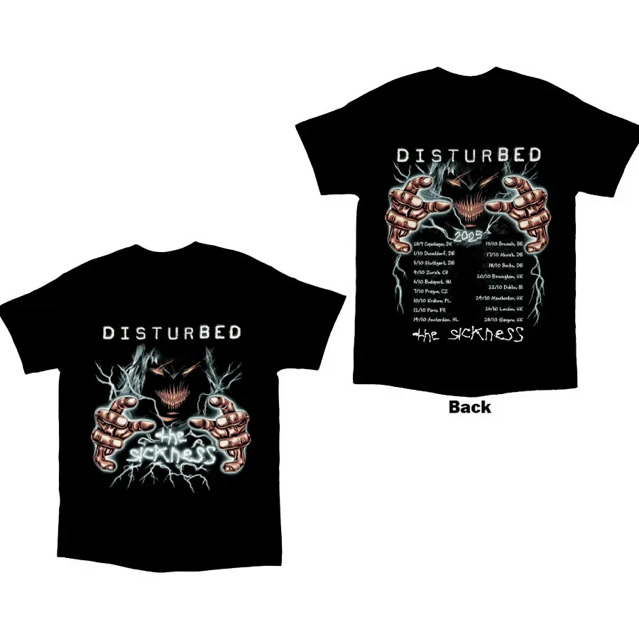 Disturbed T-Shirt The Guy Mascot Retro 90s Bootleg Style Music Merch Top HY4227