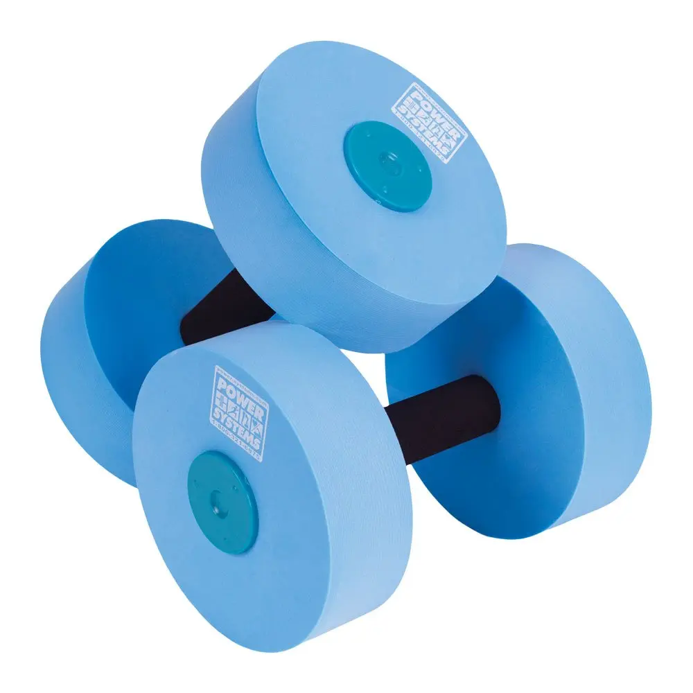 Power Systems Water Dumbbells, Medium Resistance, Pair, Blue (86560)