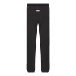 Men's Black Retro-Style Casual Loose-Fit Drawstring 'Iron' 77 Pants Joggers Cuffed Streetwear Relaxed Fit Aesthetic Vibe