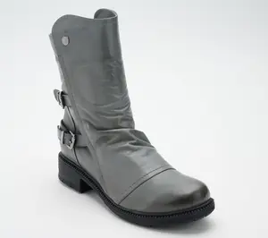 Miz Mooz Leather Buckled Ankle Boots - Rixie