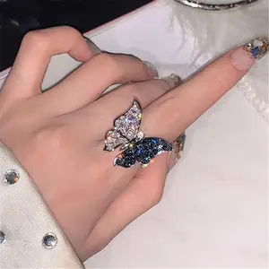 zirconia Butterfly Ring For Women Stackable Rings Knot Knuckle Ring Wedding Jewelry For Women