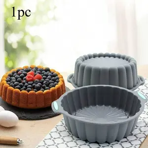 Silicone Baking Tray Single, Non-Stick Round Cookie Cake Muffin Bread Pan, Silicone Pizza Tray, Various Kitchen Utensils, Baking Tools, Easy to Use